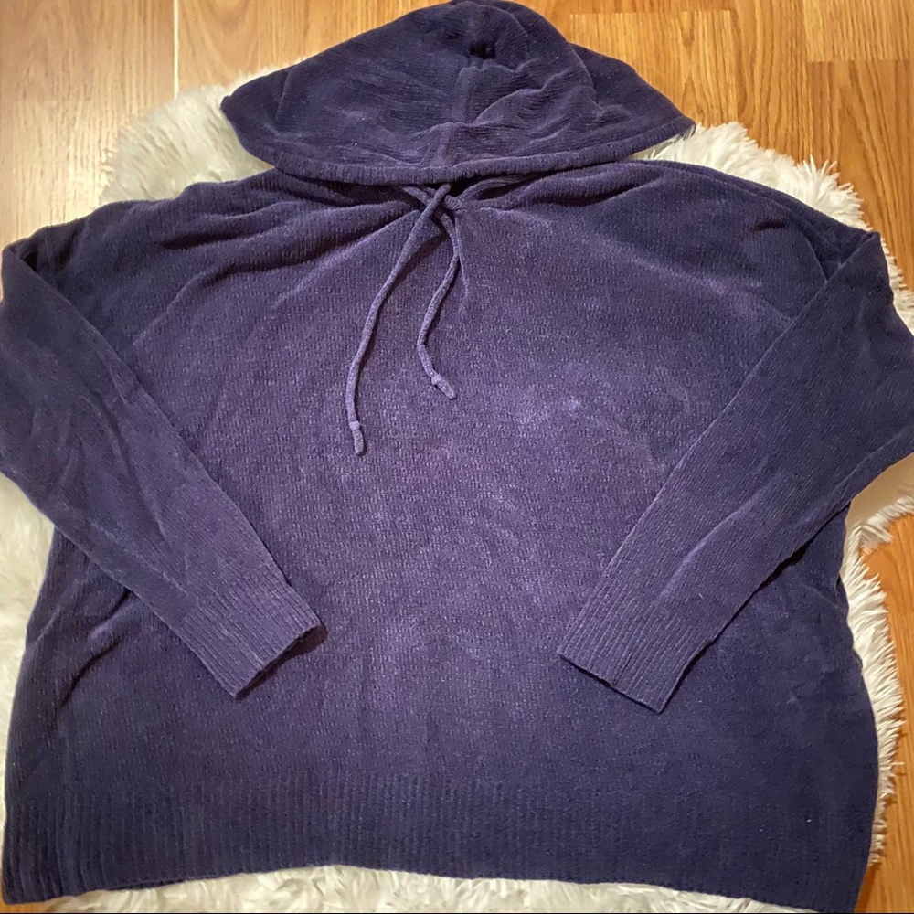 Eileen Fisher Chenille Hooded Pullover